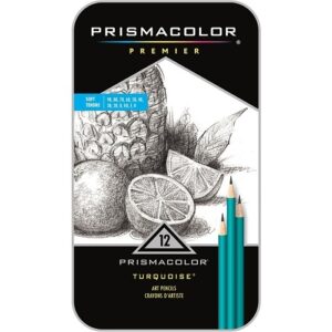 Prismacolor 24191 Premium Graphite Pencils Kit, Turquoise Soft, 12-Pack