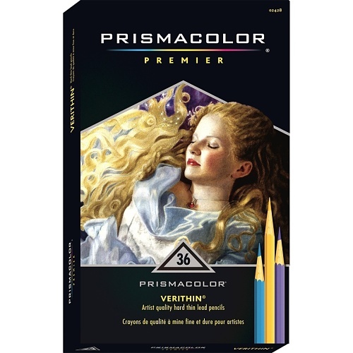 Prismacolor 2428 Premier Verithin Colored Pencil Sets, Assorted Colors, 36-Pack