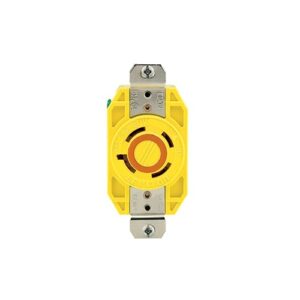 Leviton 24CM-30 IEC Receptacle, 2-Pole, 3-Wire, 32A, 200/250V, IP44