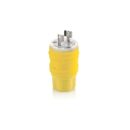 Leviton 24W04 Wetguard Plug Lock, -Pole, 2-Wire, 15A 125V, Yellow