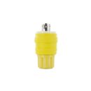 Leviton 24W34 Wetguard Plug Lock, 2-Pole, 3-Wire, 15A 277V, Yellow