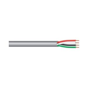 West Penn 25240B 22/4 Unshielded Plenum Cable, 1000' (304.8m), Gray