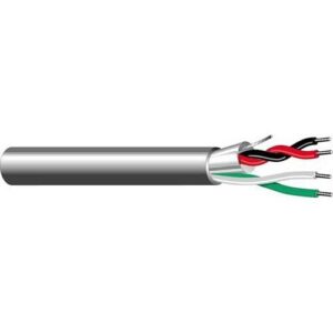 West Penn 25355BYE1000 22/4 Audio Control Cable, Shielded Unshielded, Plenum, 1000', Yellow