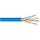 West Penn 254245EZBL1000 CAT5e Plenum Cable, 22/4 Solid BC, Unshielded, UTP, CMP, 1000' (304.8m) Reel, Blue