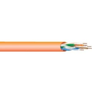 West Penn 254245EZWH1000 CAT5e Plenum Cable, 22/4 Solid BC, Unshielded, UTP, CMP, 1000' (304.8m) Reel, White