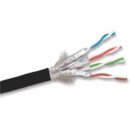 West Penn 254247FBK1000 CAT7 Plenum Cable, 23/4 Pair Solid, Foil Shielded, UTP, CMP,, 1000' (304.8m) Reel, Black