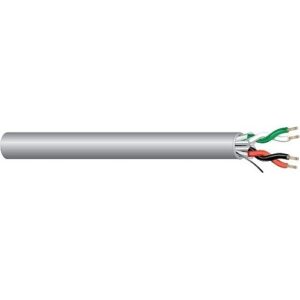 West Penn 25510BGY1000 Plenum Audio Cable, 22/2PR Stranded CMP SH, 1000', Gray