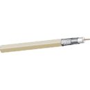 West Penn 256100IV1000 RG/6 Plenum Coaxial Cable, 18 Gauge, Bare Copper-Covered Steel Conductor, 1000', Ivory