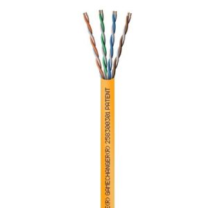 Paige 258300301 GameChanger CAT6 Plenum Cable, 22/4 Solid BC, UTP, CMP, LSFR PVC Jacket, 1000' (304.8m) Box, Orange