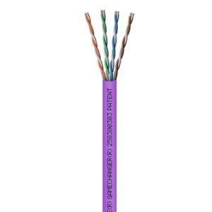 Paige 258300303 GameChanger CAT6 Plenum Cable, 22/4 Solid BC, Unshielded, UTP, CMP, LSFR PVC Jacket, 1000' (304.8m) Box, Purple