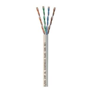 Paige 258300310 GameChanger CAT6 Plenum Cable, 22/4 Solid BC, Unshielded, UTP, CMP, LSFR PVC Jacket, 1,000' (304.8m) Box, White