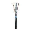 Paige 258340804 GameChanger CAT6 Direct Burial Cable, 22/4 Solid BC, F, UTP, LSZH FR PE Jacket, CM-LS, 1000' (304.8m) Reel, Black