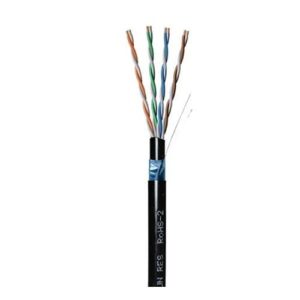 Paige 258340804 GameChanger CAT6 Direct Burial Cable, 22/4 Solid BC, F, UTP, LSZH FR PE Jacket, CM-LS, 1000' (304.8m) Reel, Black