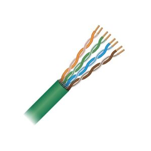 Paige 258440309 GameChanger CAT6 UTP Riser Cable, 22/4 Solid BC, FT4, 1000' Box, Green