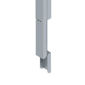 Wiremold 25DTC-E5DG 5' Blank Designer Steel Pole, Gray