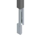 Wiremold 25DTC-E5DG 5' Blank Designer Steel Pole, Gray