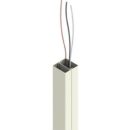Wiremold 25DTP-412 Tele-Power Steel Power Poles with Duplex Receptacles, 12', Ivory