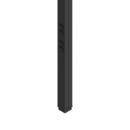 Wiremold 25DTP-415BK 2-Compartment Tele-Power Pole, Nominal Material Thickness .040" (0.8mm), Factory Wired with Fed-spec General Grade 20A, 125V Duplex Style Receptacles