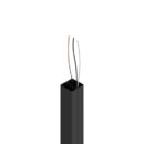 Wiremold 25DTP-415BK 2-Compartment Tele-Power Pole, Nominal Material Thickness .040" (0.8mm), Factory Wired with Fed-spec General Grade 20A, 125V Duplex Style Receptacles