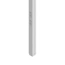 Wiremold 25DTP-4WH 2-Compartment Tele-Power Pole, Nominal Material Thickness .040" (0.8mm), Factory Wired with Fed-spec General Grade 20A, 125V Duplex Style Receptacles