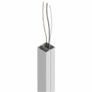 Wiremold 25DTP-4WH 2-Compartment Tele-Power Pole, Nominal Material Thickness .040" (0.8mm), Factory Wired with Fed-spec General Grade 20A, 125V Duplex Style Receptacles