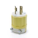 Leviton 2611-CY Locking Plug, 2-Pole, 3-Wire, L5-30P, 30A, 125V, Yellow