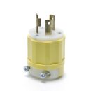 Leviton 2621-CY Locking Plug, 2-Pole, 3-Wire, L6-30P, 30A, 250V, Yellow