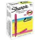 Sharpie 27009 Pocket Stick Highlighters, Chisel Tip, Flourescent Pink, 12-Pack