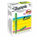 Sharpie 27026 Pocket Stick Highlighters, Chisel Tip, Green, 12-Pack