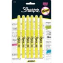 Sharpie 27108PP Pocket Highlighters, Chisel Tip, Yellow, 6-Pack
