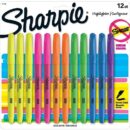 Sharpie 27145 Pocket Highlighters, Chisel Tip, Assorted Colors, 12-Pack