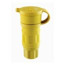 Leviton 27W08 Wetguard Connector Lock, 2-Pole, 3-Wire, 20A 125/250V, Yellow