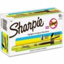Sharpie 28025 Retractable Highlighter, Chisel Tip, Yellow, 12-Pack