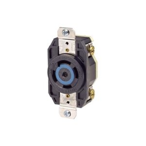 Leviton 2810 Single Receptacle Lock, Grounded, 4-Pole, 5-Wire, 30A, 120/208V