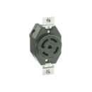 Leviton 2820 Single Receptacle Lock, Grounded, 4-Pole, 5-Wire, 30A, 277/480V