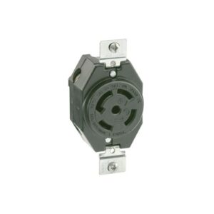 Leviton 2820 Single Receptacle Lock, Grounded, 4-Pole, 5-Wire, 30A, 277/480V