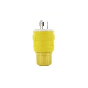 Leviton 28W49 Wetguard Watertight Locking Plug, Yellow