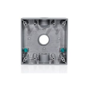 Leviton 2GM73-GY 2-Gang Weatherproof Box, Aluminum, Gray