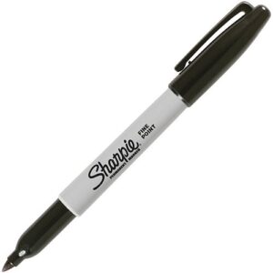 Sharpie 30001 Permanent Marker, Fine Point, 12-Pack, Black