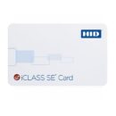 HID 3000PGGAN iCLASS 2k SE Card, SIO Programmed, Glossy Front and Back, Sequential Matching Encoded/Printed (Laser Engraved), No Slot, Vertical Slot Indicators, White