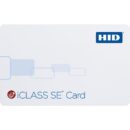 HID 3000PGGNN iCLASS 2k SE Card, SIO Programmed, Glossy Front and Back, No Printed Card Numbering, No Slot, Vertical Slot Indicators, White