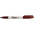 Sharpie 30037 Permanent Markers, Fine Point, Brown, 12-Pack