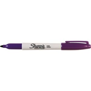 Sharpie 30038 Permanent Markers, Fine Point, Purple, 12-Pack