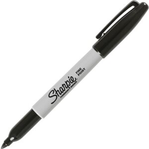 Sharpie 30051 Permanent Markers, Fine Point, Black, 12-Pack