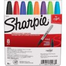 Sharpie 30078 Permanent Markers, Fine Point, Assorted Colors, 8-Pack