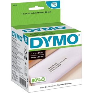 DYMO 30252 LabelWriter Mailing Address Labels, 1-1/8" 3-1/2"- 28mm 89mm, 700 Count of 20 Rolls