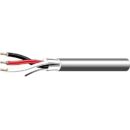 West Penn 302GY0500 Non Plenum Audio Cable, 500' Gray 3C 20G Shielded Jacket, Stranded PVC Construction