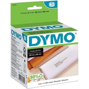 DYMO 30320 Label Maker, 1-1/8 x 3-1/2" Address Labels, 520 Count - 10 Rolls