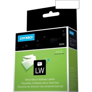 DYMO 30330 Label Maker, Return Address Labels, 3/4" x 2", 500 Labels
