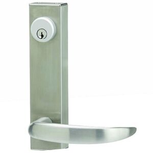 Adams Rite 3080-01-0-96-00-32D 3080 Series Entry Trim with Standard Curved Lever, No Handling, without Hole, CVR, Fail Secure, Bright Stainless
